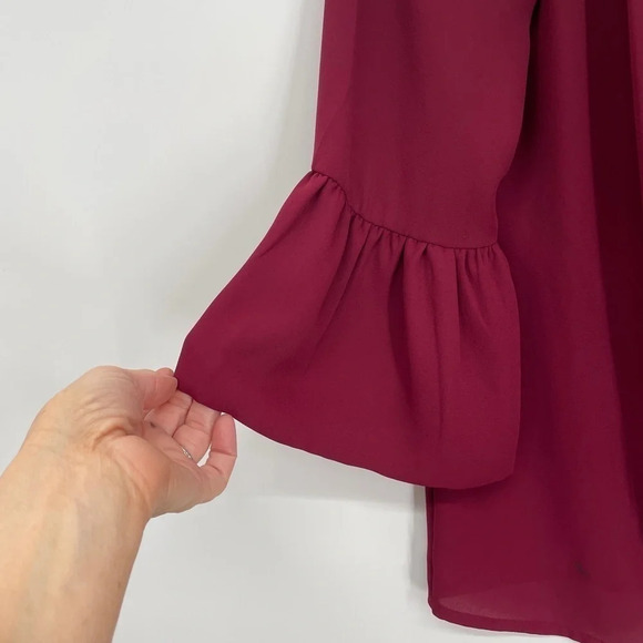 Karl Lagerfeld Paris Women’s Ruffle Detail Delicate Career Blouse Top Size S - Picture 5 of 7